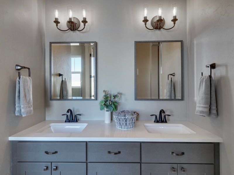Double Sink Vanity in a Modern Bathroom
